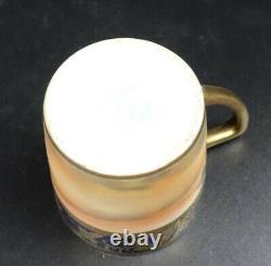 Old Noritake Hand Painted Kinsai Cup & Saucer Vintage Coffee Tea Cup Japan Used