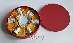 Old Vintage Fine Bone China Tea/Coffee Set 12pcs 6 Cups and 6 Saucers with box