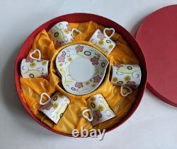 Old Vintage Fine Bone China Tea/Coffee Set 12pcs 6 Cups and 6 Saucers with box