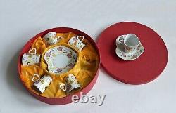 Old Vintage Fine Bone China Tea/Coffee Set 12pcs 6 Cups and 6 Saucers with box