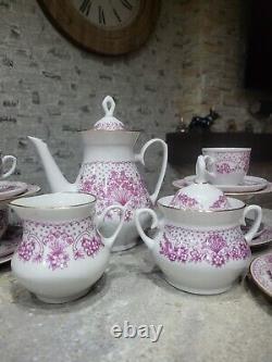 Old Vintage Russian Soviet Tea Coffee Set 6 Cups