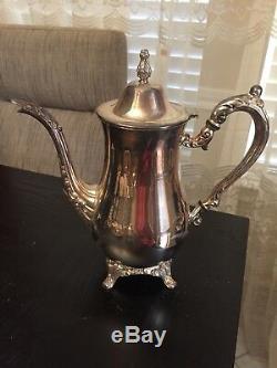 Oneida 6 Piece Silverplate Tea Coffee Set Vintage Excellent Unused Condition