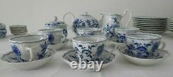 Original Vintage Zwiebelmuster Czechoslovakia Blue Onion Tea /coffee Set For 6