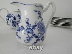 Original Vintage Zwiebelmuster Czechoslovakia Blue Onion Tea /coffee Set For 6