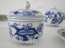 Original Vintage Zwiebelmuster Czechoslovakia Blue Onion Tea /coffee Set For 6