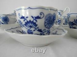 Original Vintage Zwiebelmuster Czechoslovakia Blue Onion Tea /coffee Set For 6