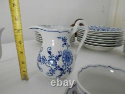 Original Vintage Zwiebelmuster Czechoslovakia Blue Onion Tea /coffee Set For 6