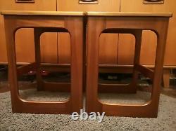 Pair/set vintage mid century McIntosh bedside/side/end/coffee tables MCM wood