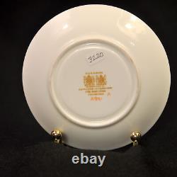 Paragon Cup & Saucer Demitasse Coffee Can Maroon Gold Scrollwork Rose 1938-1952