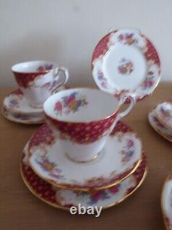 Paragon Rockingham Red Tea/Coffee Set 6 trios