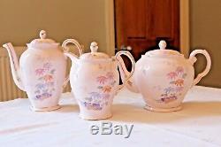 Pink TUSCAN Vintage China Rare Tea Set TEAPOT COFFEE POT HOT WATER JUG Oriental