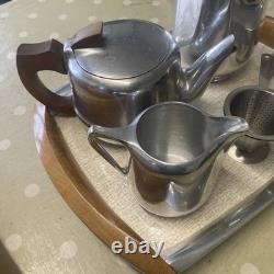 Piquot Ware Vintage Tea And Coffee Set & Rostfritt Tea Strainer Nice Condition