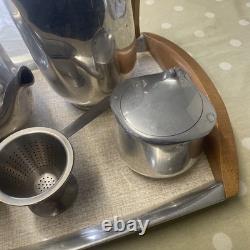 Piquot Ware Vintage Tea And Coffee Set & Rostfritt Tea Strainer Nice Condition