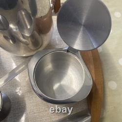 Piquot Ware Vintage Tea And Coffee Set & Rostfritt Tea Strainer Nice Condition