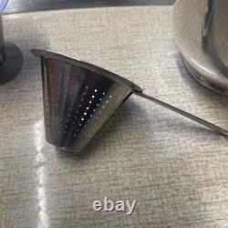 Piquot Ware Vintage Tea And Coffee Set & Rostfritt Tea Strainer Nice Condition