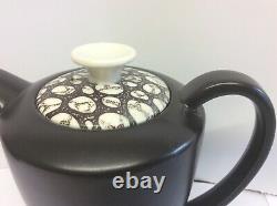 Poole Pottery Mid Century Twintone Black Pebble Coffee Set Robert Jefferson