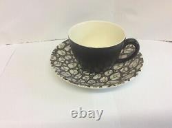 Poole Pottery Mid Century Twintone Black Pebble Coffee Set Robert Jefferson