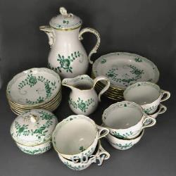 Porcelain MEISSEN Coffee Service Indian Green