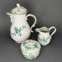 Porcelain MEISSEN Coffee Service Indian Green