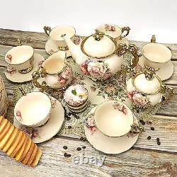 Porcelain Tea Set Special Gift Floral Vintage China Classic Coffee Set Pb-free