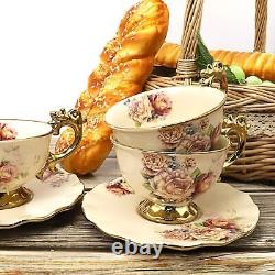 Porcelain Tea Set Special Gift Floral Vintage China Classic Coffee Set Pb-free