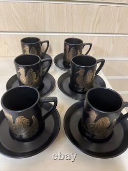 Portmeirion Phoenix Coffee Set for 6 Vintage 1970's Vintage Design John Cuffley