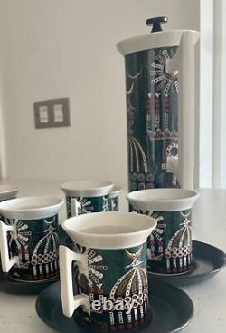 Portmeirion Pottery Magic City Susan Williams Ellis 1960s Vintage Coffee Set