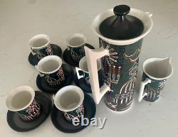 Portmeirion Pottery Magic City Susan Williams Ellis 1960s Vintage Coffee Set