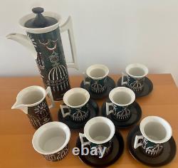 Portmeirion Pottery Magic City Susan Williams Ellis 1960s Vintage Coffee Set