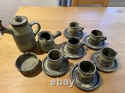 Pristine Vintage Tremar Cornwall Pottery, 16 piece Coffee Set