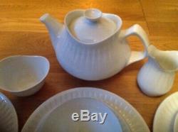 RARE Vintage Porsgrund Spire White Pattern (26 Piece Tea / Coffee Set) RARE