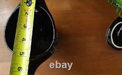 RARE Vtg MCM Vallauris Pottery Paris Brutalist Fat Lava Volcano Black Coffee Set RARE Vtg MCM Vallauris Pottery Paris Brutalist Fat Lava Volcano Black Coffee Set