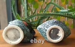 RARE Vtg MCM Vallauris Pottery Paris Brutalist Fat Lava Volcano Black Coffee Set