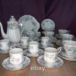 ROYAL ALBERT SILVER MAPLE 34PIECE ENGLISH BONE CHINA TEA and COFFEE SET