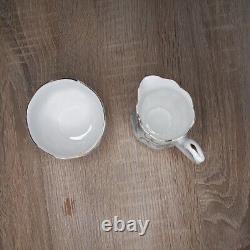 ROYAL ALBERT SILVER MAPLE 34PIECE ENGLISH BONE CHINA TEA and COFFEE SET