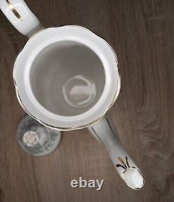 ROYAL ALBERT SILVER MAPLE 34PIECE ENGLISH BONE CHINA TEA and COFFEE SET