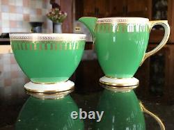 Rare Copeland Spode Ryde Green Coffee Set Vintage