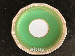 Rare Copeland Spode Ryde Green Coffee Set Vintage