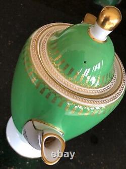 Rare Copeland Spode Ryde Green Coffee Set Vintage