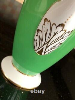 Rare Copeland Spode Ryde Green Coffee Set Vintage