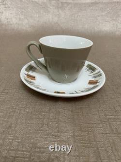 Rare Johnson Brothers 15 Piece Coffee Set England Crown Taupe/mushroom