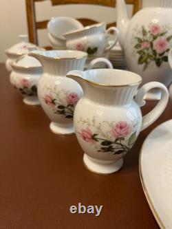 Rare Royal Tettau Bavaria Germany Vintage Coffee Set Pink Roses