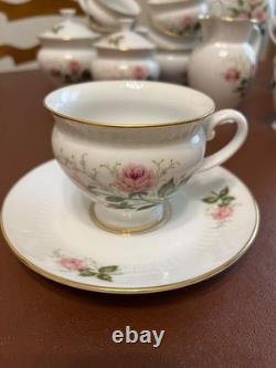Rare Royal Tettau Bavaria Germany Vintage Coffee Set Pink Roses