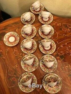 Rare Vintage 11 Cups 12 Saucer German Wunsiedel Bavaria Porcelain Coffee Set