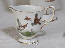 Rare Vintage 16pcs Crown Staffordshire Patt No A16411 Game Series Coffee Set