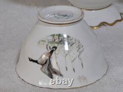 Rare Vintage 16pcs Crown Staffordshire Patt No A16411 Game Series Coffee Set