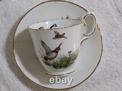 Rare Vintage 16pcs Crown Staffordshire Patt No A16411 Game Series Coffee Set