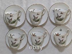 Rare Vintage 16pcs Crown Staffordshire Patt No A16411 Game Series Coffee Set