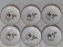 Rare Vintage 16pcs Crown Staffordshire Patt No A16411 Game Series Coffee Set