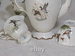 Rare Vintage 16pcs Crown Staffordshire Patt No A16411 Game Series Coffee Set